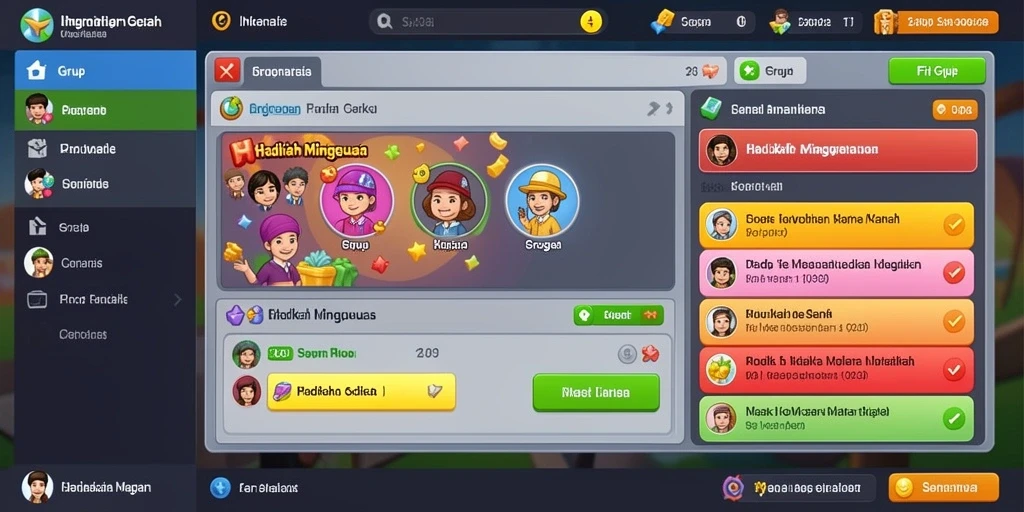 Kompetisi seru antar teman dengan leaderboard.