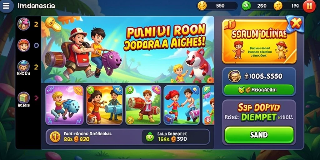 Screenshot menunjukkan fitur bonus yang mendebarkan.